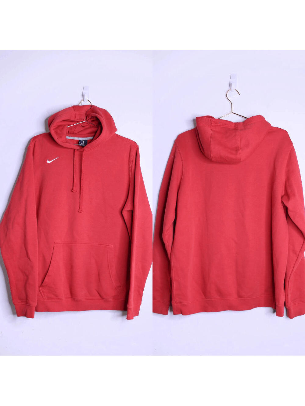 Red Nike Pullover Hoodie Sweater - Large